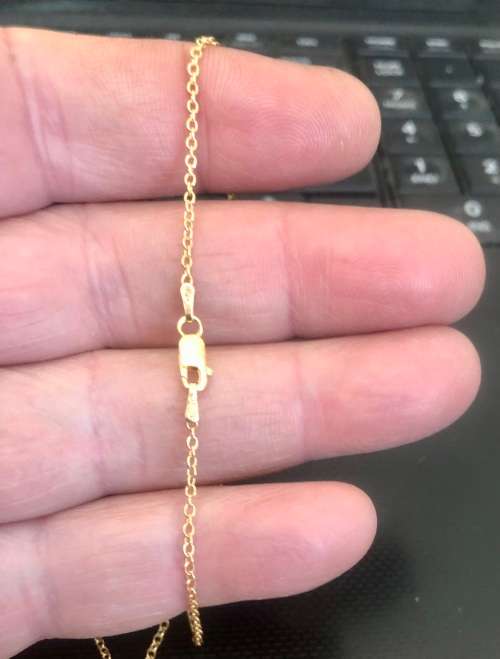 genuine 9 carat ----Imported round anchor gold necklace ---- cm 40---clearance item