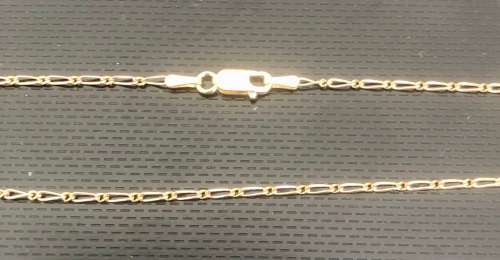 genuine 9 carat ----Imported Fine Gold alternate 1/1 necklace ---- cm 45----clearance item