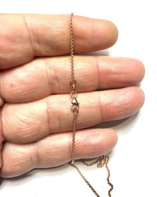 18 K - genuine  18 carat , Rose gold medium  tiffany link Necklace- ---------   cm 50 long
