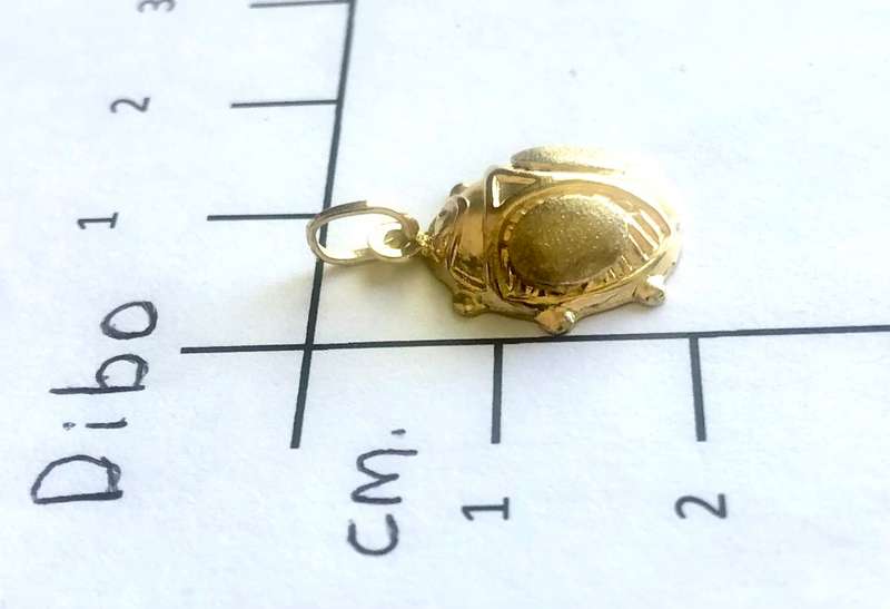 9K solid 9 carat yellow Gold , stunning imported charm -satin Ladybird