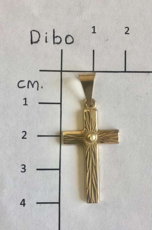 9K solid 9 carat Gold- stunning imported cross - engravable at the back