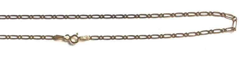 9k /solid 9 carat gold ---Yellow Fig1 and 1 link chain ------- long 60cm ----- 1.9 mm wide