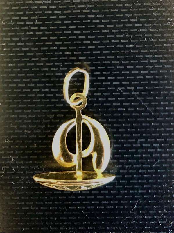 9K solid 9 carat Yellow Gold- stunning imported charm -Sail boat
