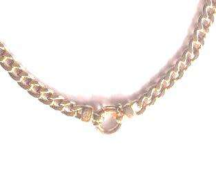 9k genuine,solid 9 carat  Yellow Gold, hollow curb  necklace cm 50 long--mm 8.5 wide