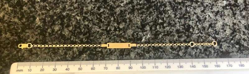9 K / 9 carat solid Gold, Imported I.D. bracelet cm 14 and cm 16 long