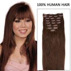 100% HUMAN  CLIP IN HAIR EXTENSIONS (7 PIECES) 15 INCH