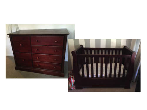Solid Wood Cot and Compactum