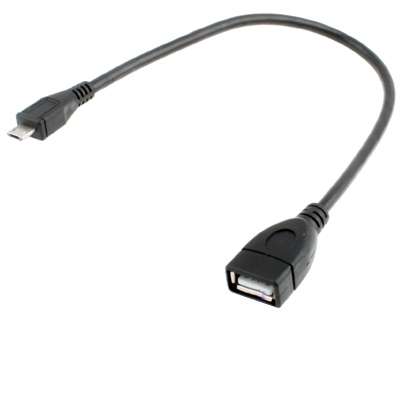 USB 2.0 AF to Micro USB 5 Pin Male OTG Adapter Cable