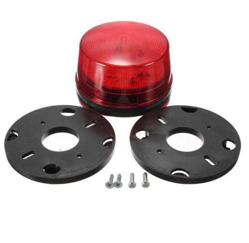 Waterproof Mini Led Strobe Security Flashing Alarm Light Red