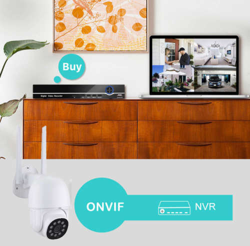 5MP PTZ Wifi Auto Tracking Outdoor Camera with ICSEE App
