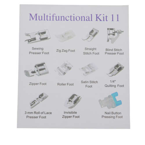 11pcs Multifunction Domestic Sewing Machine Presser Foot Kit