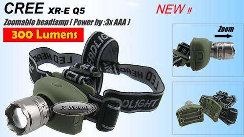 Headlight cree led zoom 300 lumens