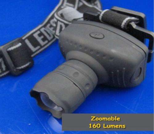 Headlight 160 lumens cree led zoomable