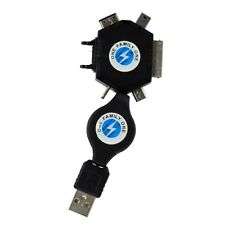 6in1 USB Retractable Charger Cable for iPhone iPad iPod HTC Samsung Nokia