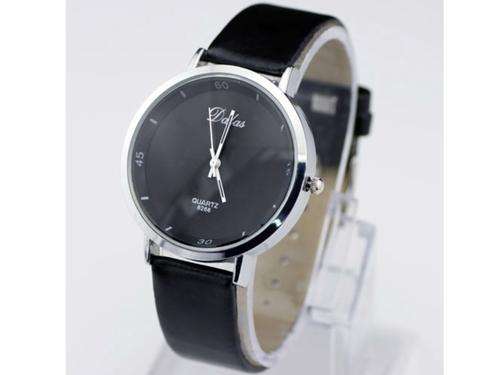 Mens Womens Unisex Leatheroid Quartz Movement Wrist Watch