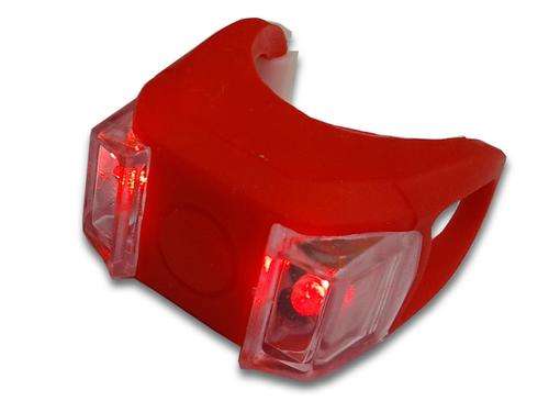 Bike Bicycle 3 Mode 2 LED Tie On Light Keychain Red Light