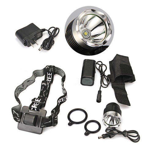 CREE LED XML XM-L T6 LED 1600Lm Bicycle Head Light Headlamp + Battery Pack + Charger