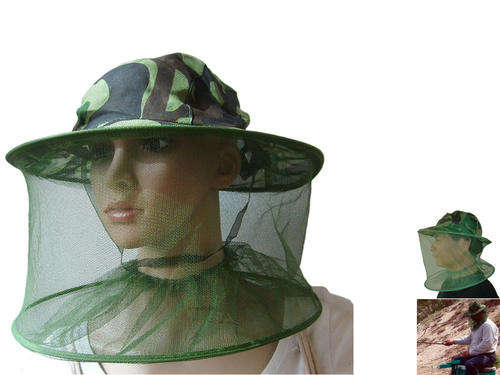 Camouflage Field Jungle Mesh Face Mask Cap Mosquito Bee Bug Insect Fishing Hat
