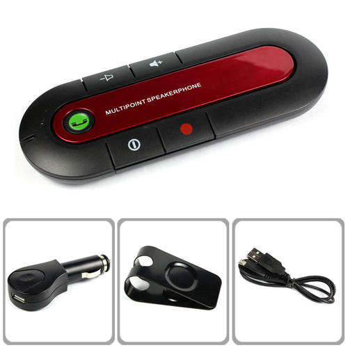 Car Dual Standby Wireless Multipoint Bluetooth Handsfree Kit Visor Speakerphone