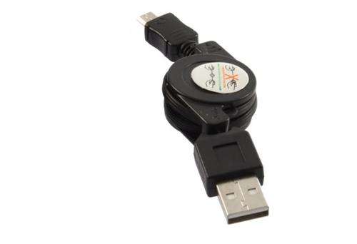 USB 2.0 A to Micro USB B Retractable Charger Cable Cord 70cm