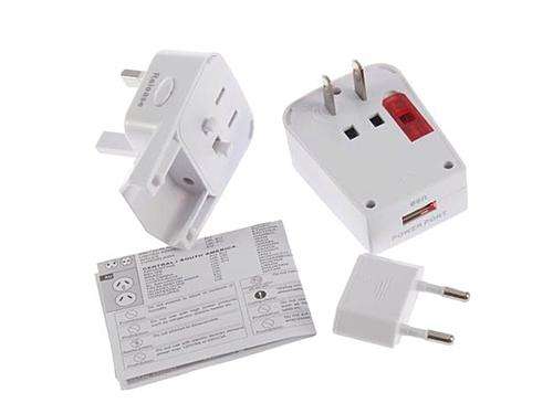Universal AC Travel Electrical Power Plug Adapter USB EU US UK AUS