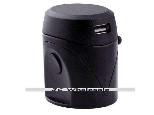 Multi Function Travel Universal Power Adapter Socket EU US UK AU Plug USB Port