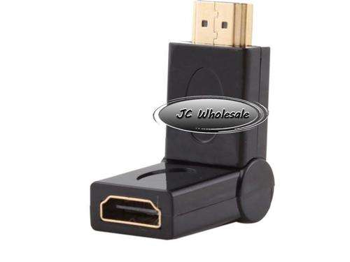 HDMI Female to Male F/M 180 Degree Rotation Swivel 90 Degree Folding Adapter Converter