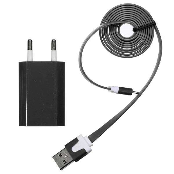 iPhone 5 5S Wall Charger USB Data Cable Power Adapter