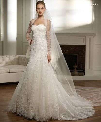 Lace Ivory or White wedding gown