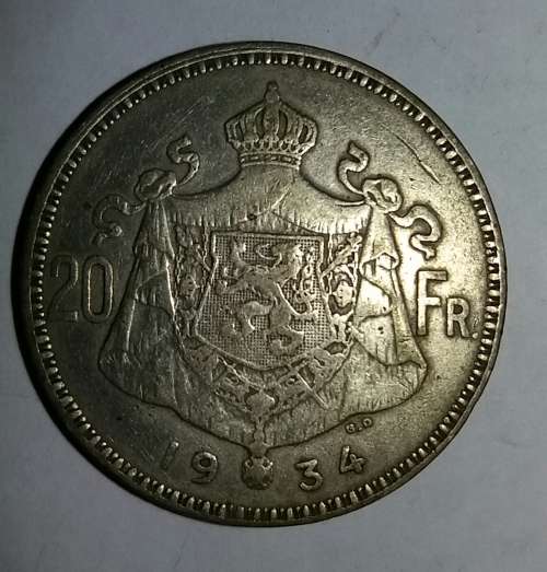 1934 - 20 FRANCS - BELGIUM