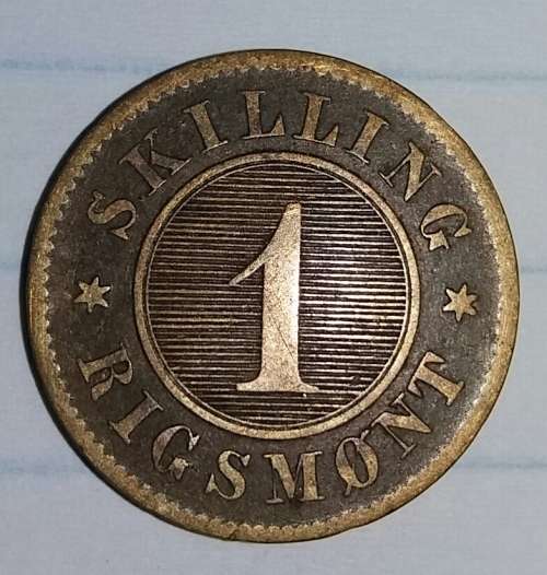 1856 - 1 SKILLING RIGSMONT - DENMARK