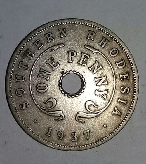 1937 - ONE PENNY - SOUTHERN RHODESIA