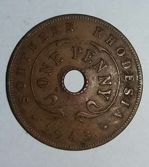 1943 - ONE PENNY - SOUTHERN RHODESIA