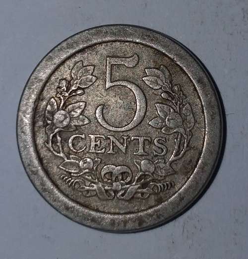 1908 - 5 CENTS - NETHERLANDS