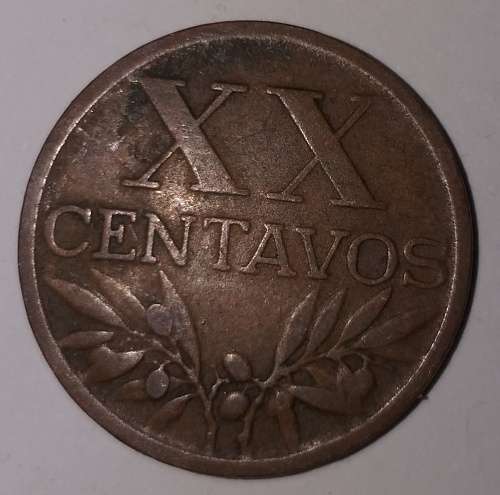 1949 - 20 CENTAVOS - XX CENTAVOS - PORTUGAL - PORTUGUESA - PORTUGUESE
