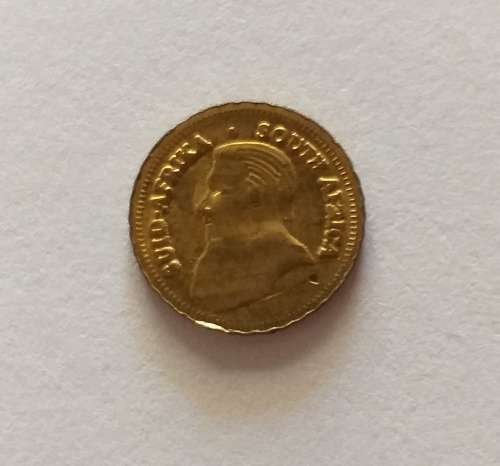 1978 - MINIATURE FAKE KRUGERRAND - FINE BRASS - SOUTH AFRICA