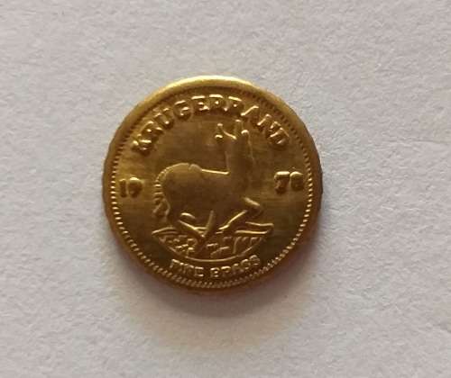 1978 - MINIATURE FAKE KRUGERRAND - FINE BRASS - SOUTH AFRICA