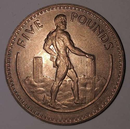 1988 - 5 POUNDS - GIBRALTAR (Composition: Virenium)