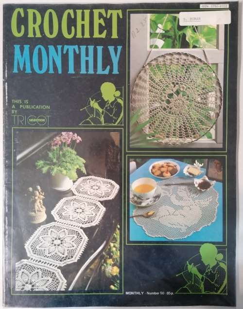 Vintage "Crochet Monthly" Magazines x 9  -  1980's