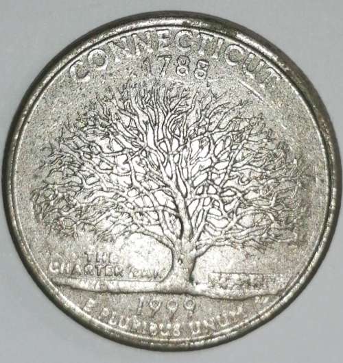 1999 - QUARTER DOLLAR - CONNECTICUT - USA - WASHINGTON 1/4 DOLLAR COIN