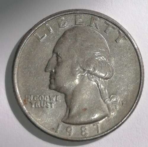 1987 P - QUARTER DOLLAR - USA - WASHINGTON 1/4 DOLLAR COIN.