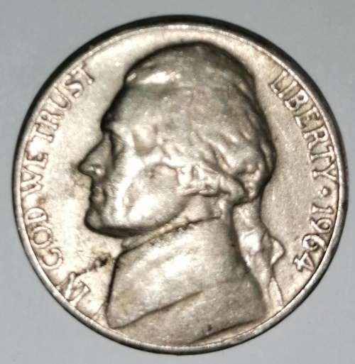 1964 - 5 CENT - USA - JEFFERSON NICKEL COIN