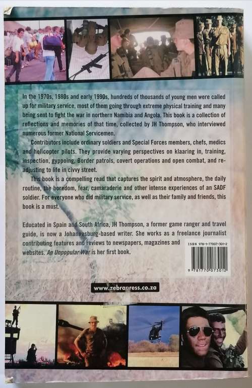 AN UNPOPULAR WAR - JH THOMPSON - FROM AFKAK TO BOSBEFOK (PAPERBACK) [2007] - National Servicemen