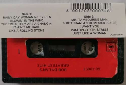 CASSETTE TAPE - BOB DYLAN - BOB DYLAN`S GREATEST HITS