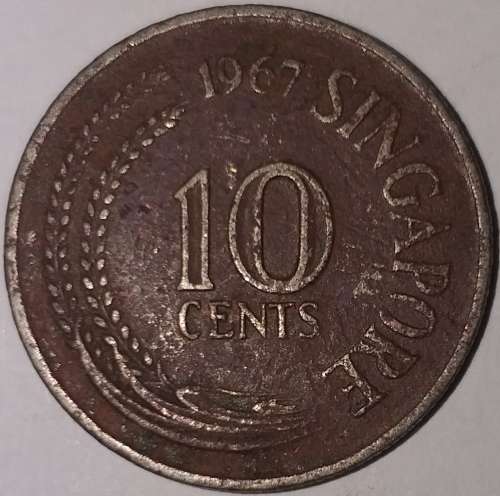 1967 - 10 CENTS - SINGAPORE