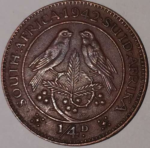 1942 - 1/4 D - QUARTER PENNY - FARTHING - SOUTH AFRICA