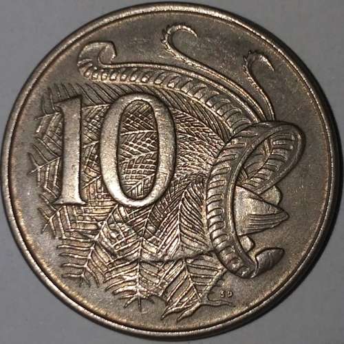 1966 - 10 CENT COIN - AUSTRALIA  [LYREBIRD]