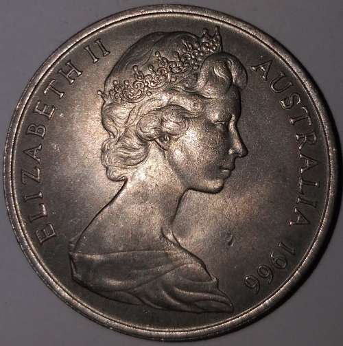 1966 - 20 CENT COIN - AUSTRALIA  [DUCKBILL PLATYPUS]