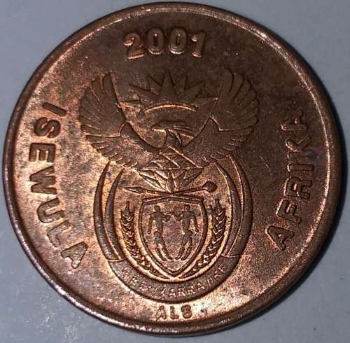 2001 - 1 CENT COIN - SOUTH AFRICA