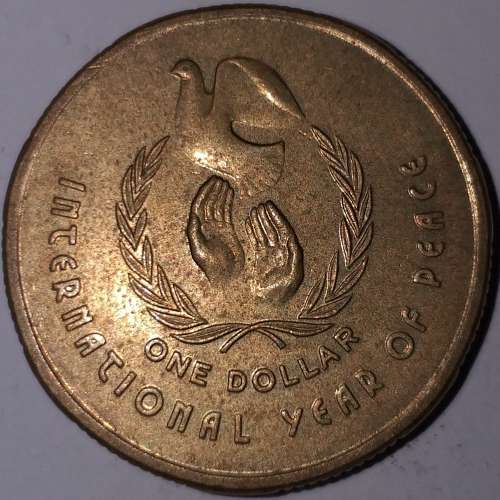 COIN - 1986 - 1 DOLLAR - AUSTRALIA - INTERNATIONAL DAY OF PEACE